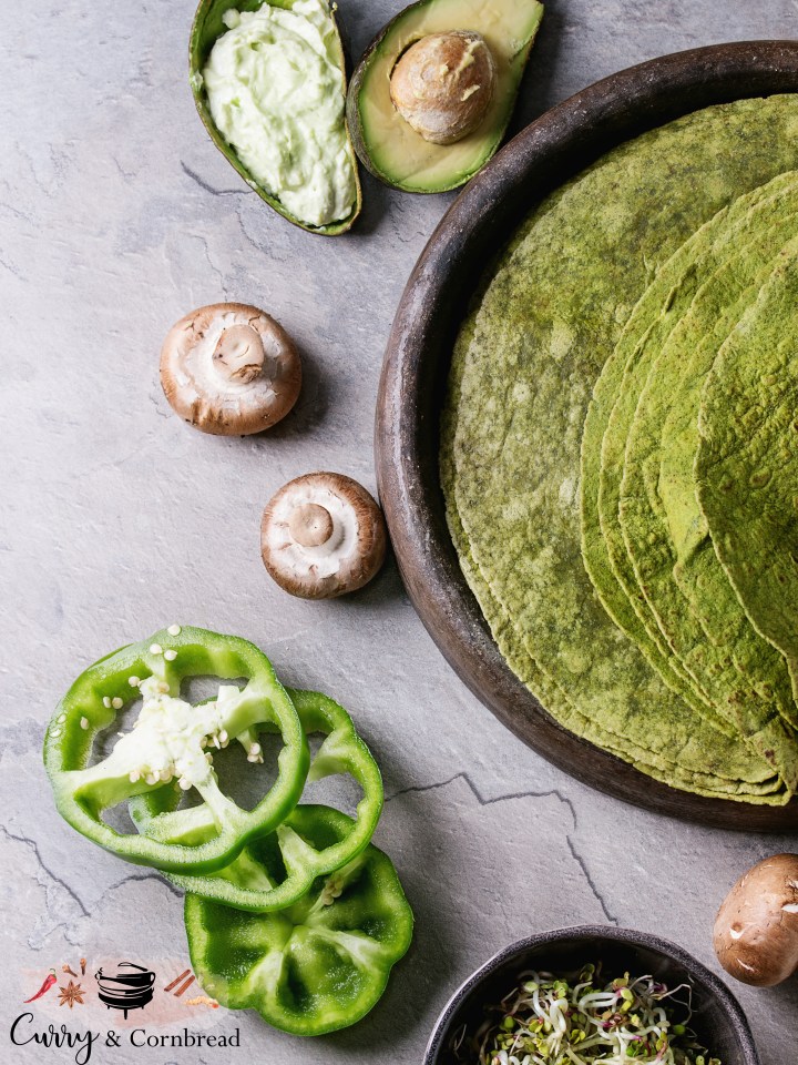 Spinach Avocado Tortillas