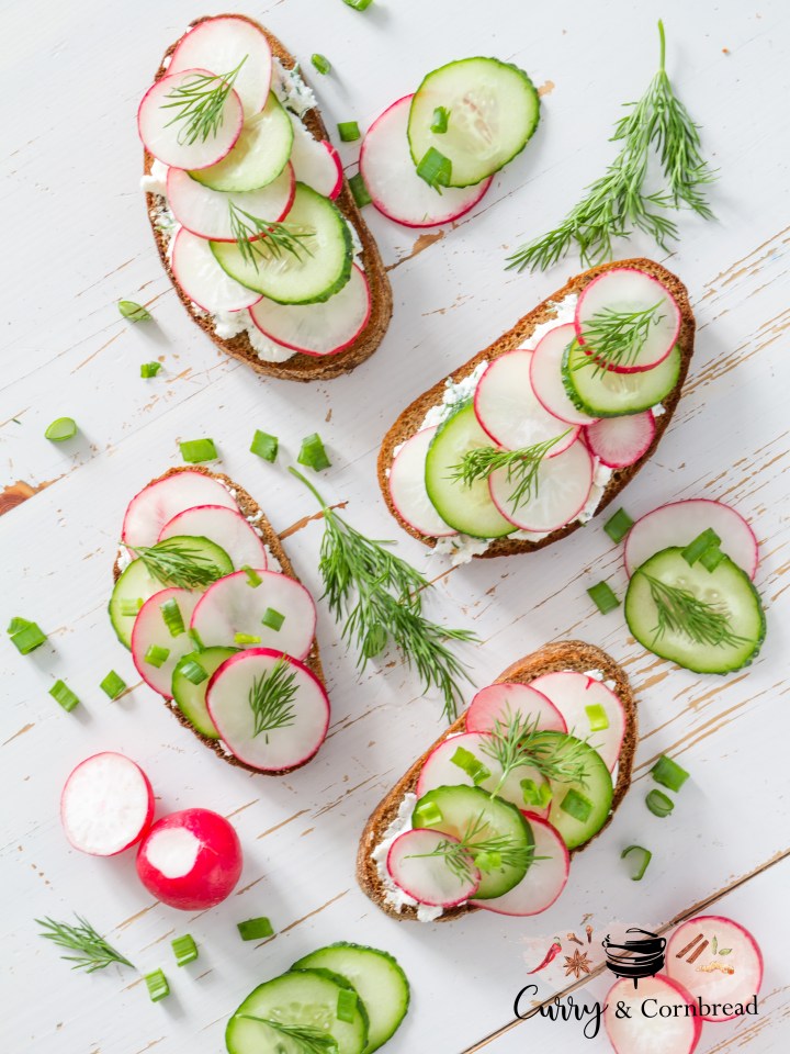 Cucumber Radish Sandwiches
