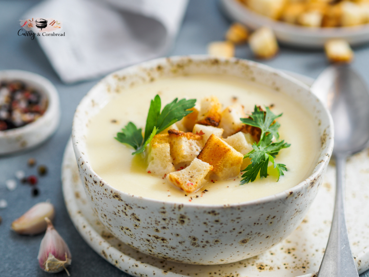 Roasted cauliflower and garlic&nbsp;soup